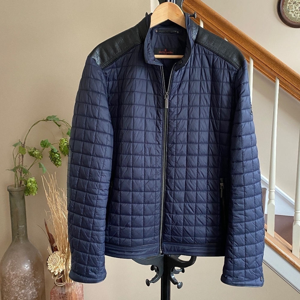 Pierre Cardin Winter Wind and Rain Block Full Zip Bomber Jacket Size Large